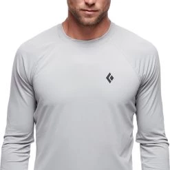 Black Diamond Alpenglow Crew T-shirts manches longues Homme, vert -Escalade Homme Soldes black diamond alpenglow crew ls shirt men pewter 4 2