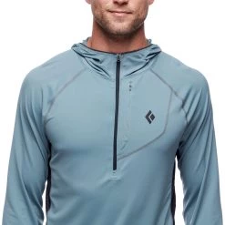 Black Diamond Alpenglow Pro Sweat à capuche Homme, bleu -Escalade Homme Soldes black diamond alpenglow pro hoody men storm blue 4