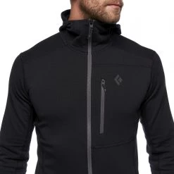 Black Diamond Coefficient Sweat à capuche en polaire Homme, noir -Escalade Homme Soldes black diamond coefficient fleece hoody men black 4 1
