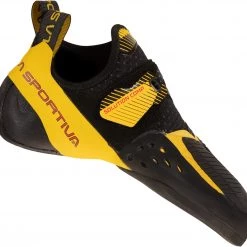 La Sportiva Solution Comp Chaussons d'escalade Homme, noir/jaune