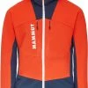 Mammut Aenergy Veste à capuche Hybrid softshell Homme, orange/bleu -Escalade Homme Soldes mammut aenergy so hybrid hooded jacket men hot red marine 1