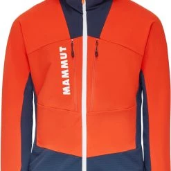 Mammut Aenergy Veste à capuche Hybrid softshell Homme, orange/bleu
