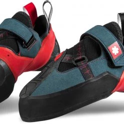 Ocun Bullit Chaussures d'escalade, Bleu pétrole/rouge