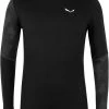 SALEWA Cristallo Warm Alpine Merino Responsive T-shirts manches longues Homme, noir -Escalade Homme Soldes salewa cristallo warm alpine merino responsive ls tee men black out 1