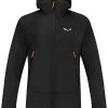 SALEWA Fanes Powertex 2L Convertible Veste Homme, noir -Escalade Homme Soldes salewa fanes powertex 2l convertible jacket men black out 1 1