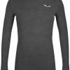SALEWA Zebru Fresh Alpine Merino Responsive T-shirts manches longues Homme, gris -Escalade Homme Soldes salewa zebru fresh alpine merino responsive ls tee men black out 1