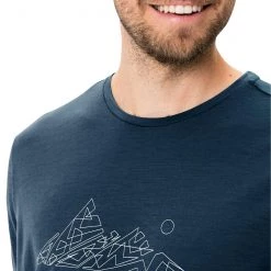 VAUDE Tekoa Wool T-shirt manches courtes Homme, vert -Escalade Homme Soldes vaude tekoa wool ss t shirt men dark sea 6